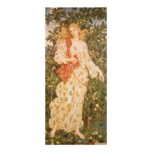 Carte Publicitaire Déesse des fleurs, Flora de Morgan