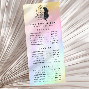 Carte Publicitaire Déesse Lunaire Mystique Céleste Prix Arc-en-Ciel