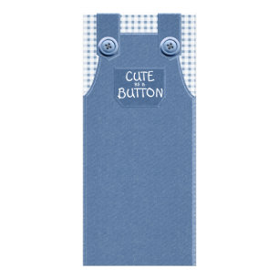 Carte Publicitaire Denim Overalls mite en tant que bouton