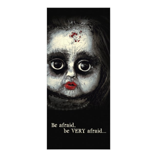 Carte Publicitaire Déplaisante Eerie Doll Ayez Peur Halloween (Devant)