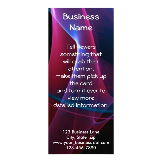 Carte Publicitaire Dreamy Magenta et Blue Sweep (Devant)