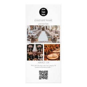 Carte Publicitaire Elégant White Event Planning Business 3 Photos