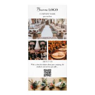 Carte Publicitaire Elégant White Event Planning Business 4 Photos