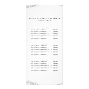 Carte Publicitaire Elégante Boutique Luxe White Gold Business