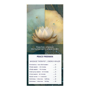 Carte Publicitaire Entre l'eau et la lumière Conception de fleur de