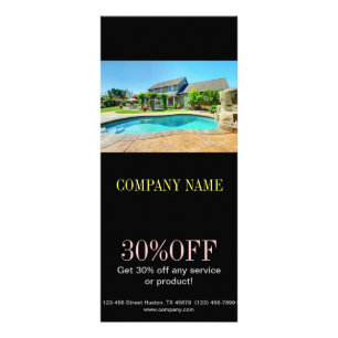 Carte Publicitaire entretien à la maison de piscine d'agent