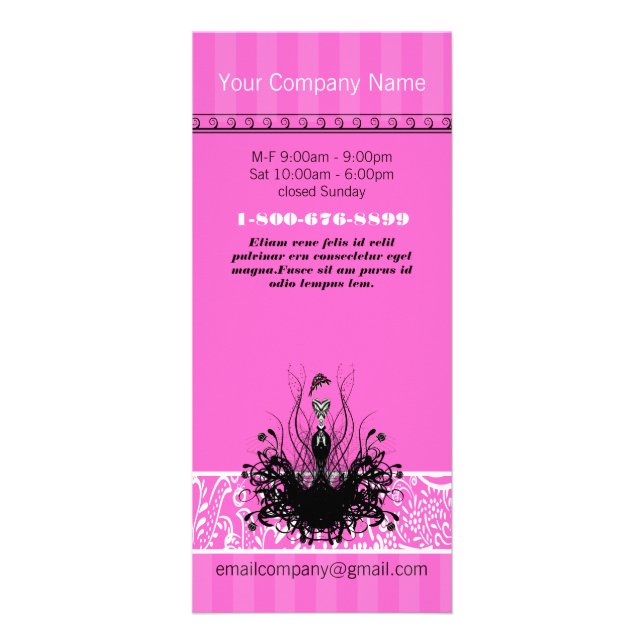 Carte Publicitaire Fashion Diva Invitations, Flyers et Stickers (Devant)