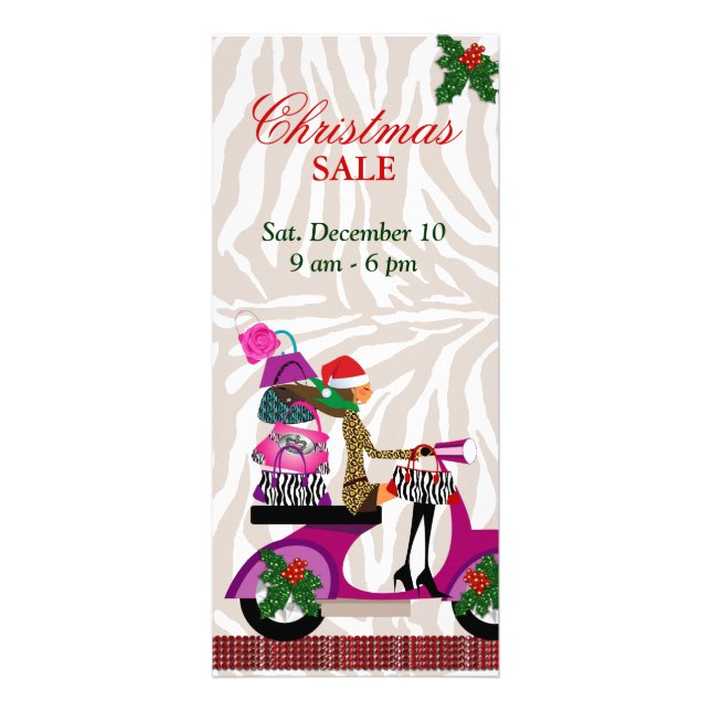 Carte Publicitaire Fashion Rack Card Scooter Femme Xmas Purge (Devant)