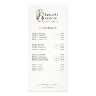 Carte Publicitaire Femme quitte Moon Arch SKINCARE Centre de bien-êtr