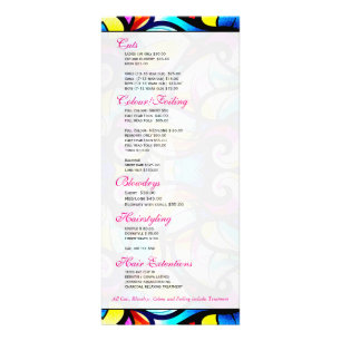 Carte Publicitaire Fils Abstraits colorés, Faux Tissu Verre