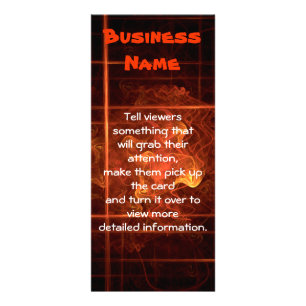 Carte Publicitaire Flammes au-dessus de noir