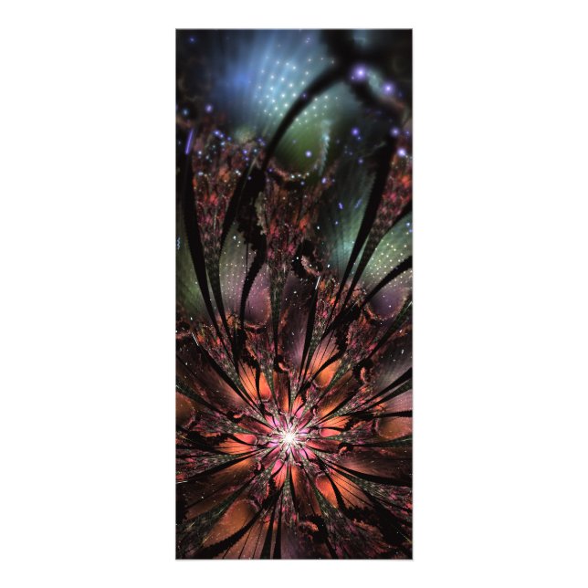 Carte Publicitaire Fleur imaginaire fractale douce et tendresse (Devant)