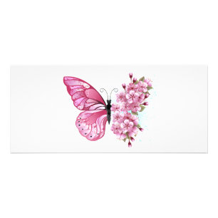 Carte Publicitaire Flower Butterfly