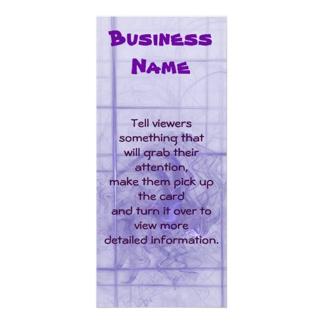 Carte Publicitaire Fumée sur violet entreprise personnalisée (Devant)