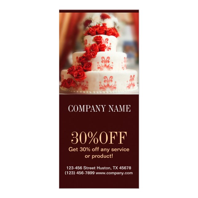 Carte Publicitaire gâteau mariage décorateur pâtisserie pâtisserie de (Devant)