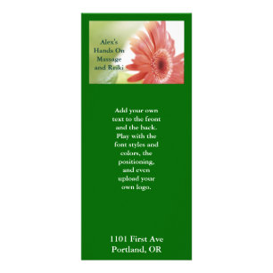 Carte Publicitaire Gerbera Rose Daisy