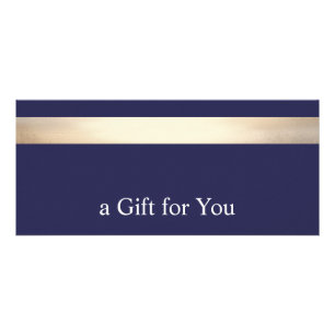 Carte Publicitaire Gold Stripe Marine Blue Certificat cadeau