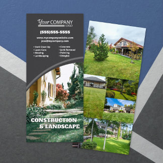 Carte Publicitaire Gris foncé, Photos et logo de l'entreprise vertica