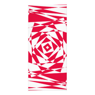 Carte Publicitaire Illusion abstraite rouge blanc
