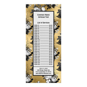 Carte Publicitaire Illustration florale de feuilles de fleurs jaunes 