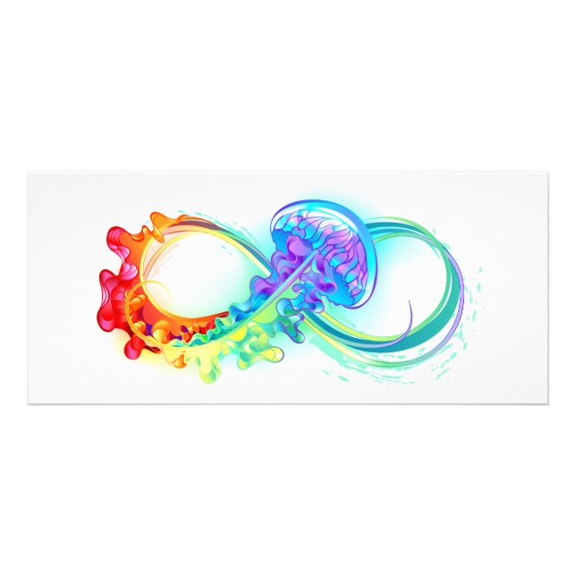 Carte Publicitaire Infinity avec Rainbow Jellyfish (Devant)