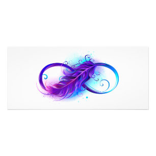 Carte Publicitaire Infinity with purple feather
