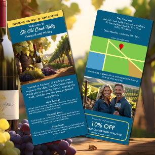 Carte Publicitaire Infos touristiques marketing vignoble vignoble ble