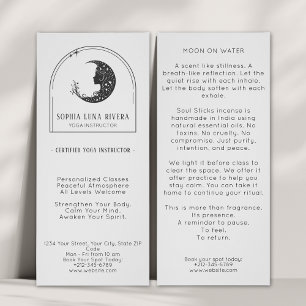 Carte Publicitaire Instructeur de Yoga Boho Arch Crescent Céleste Lun