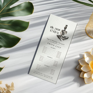 Carte Publicitaire Instructeur de Yoga Lotus Méditation Pose Brosse