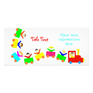 Carte Publicitaire Joyeux Train pour enfants