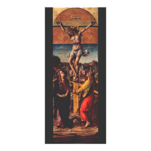 Carte Publicitaire La Crucifixion d'après Carlo Crivelli Art Sacré