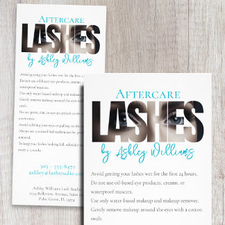 Carte Publicitaire La typographie moderne "LASHER by"