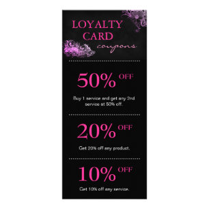 Carte Publicitaire La vente de salon carde floral rose