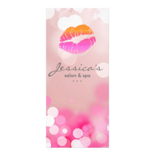 Carte Publicitaire La vente de salon carde les lèvres et les lumièr