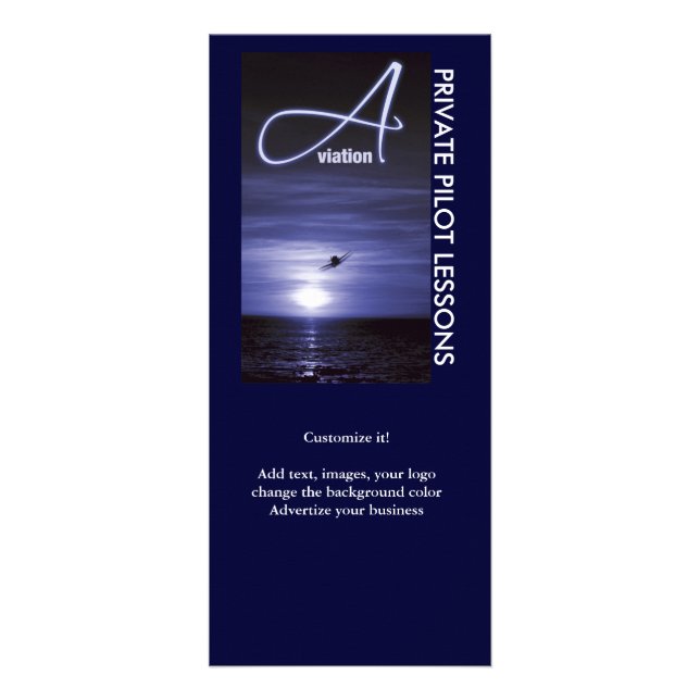 Carte Publicitaire Le vol d'aviation pilote le marketing d'affaires (Devant)
