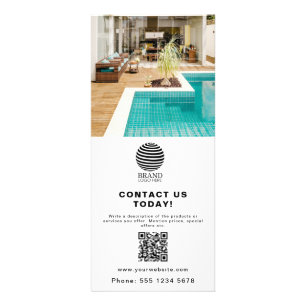 Carte Publicitaire Logo commercial promotionnel Photo Code QR