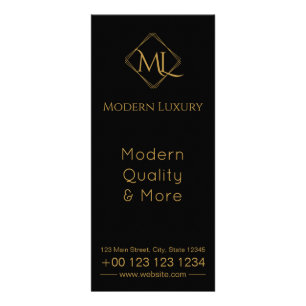 Carte Publicitaire Logo Diamond  Noir et or
