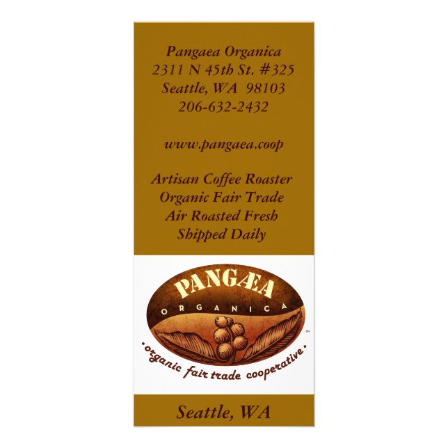 Carte Publicitaire logobig, café RoasterOrganic Tra juste d'artisan… (Devant)