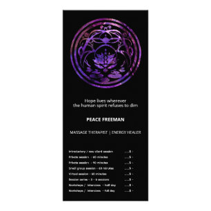 Carte Publicitaire Lotus Sérénité Conception de Mandala Violet