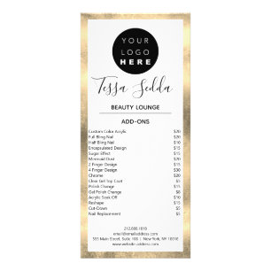 Carte Publicitaire Maquillage des cheveux clous Manucure Pedicure Bla