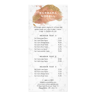 Carte Publicitaire Marbre blanc de peinture de Parties scintillant do