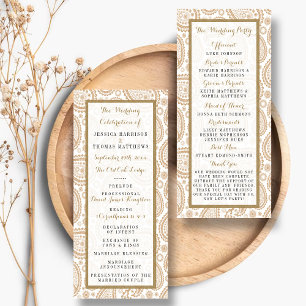 Carte Publicitaire Mariage moderne Brown Paisley