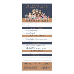 Carte Publicitaire Marine Brown Tone Pet Rapport d'embarquement Chien