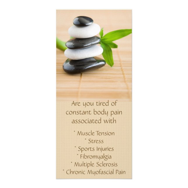 Carte Publicitaire Massage de zen (Devant)
