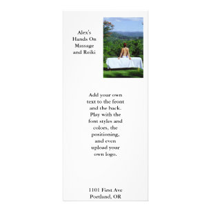 Carte Publicitaire Massage extérieur