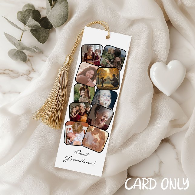 Carte Publicitaire Meilleur Signet de collage photo Grandma 10 (Créateur téléchargé)