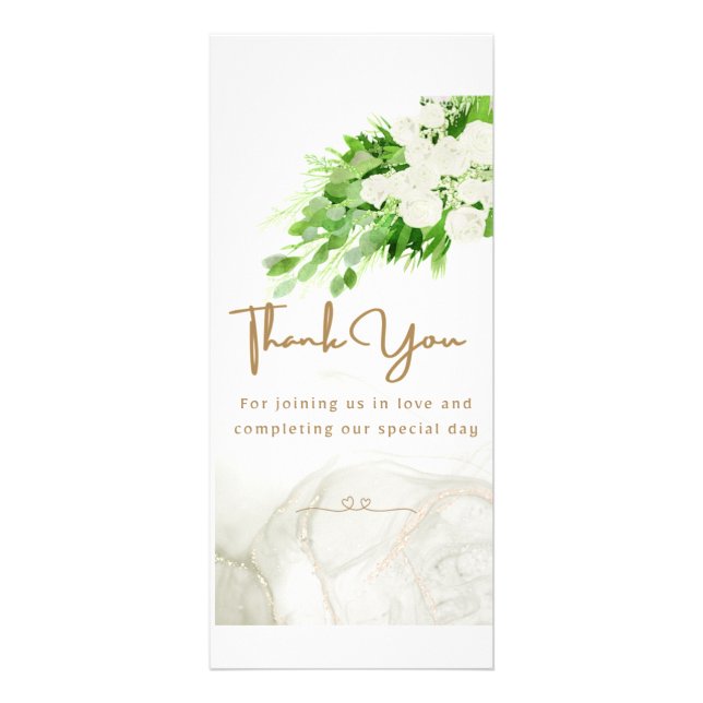 Carte Publicitaire Merci message après mariage (Devant)