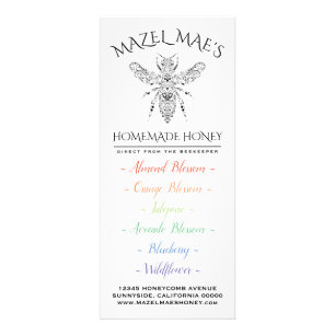 Carte Publicitaire Miel fait maison fait sur commande