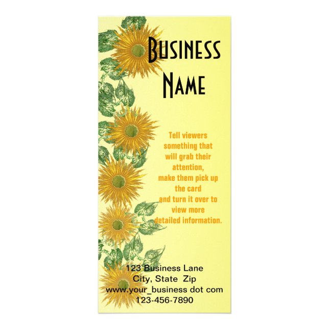 Carte Publicitaire Modèle Abstrait de la feuille florale (Devant)