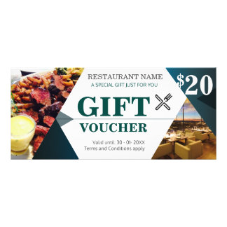 Carte Publicitaire Modèle élégant de bon de cadeau de promotion de